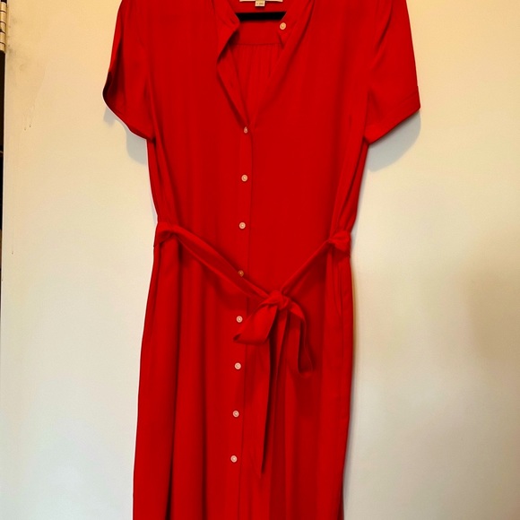LOFT short sleeve button dress - Picture 5 of 7